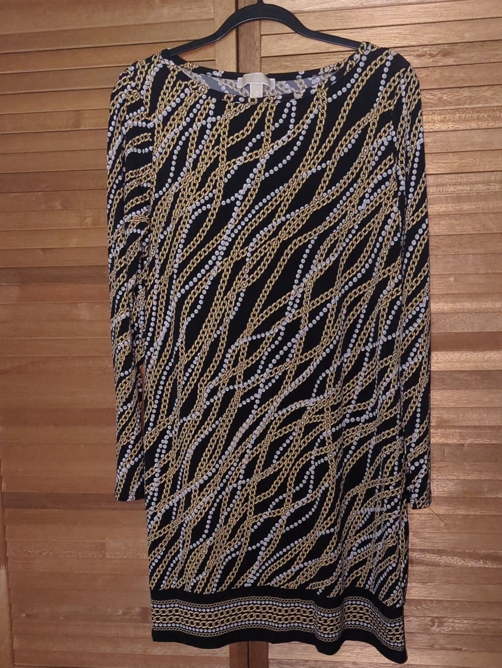 MICHAEL Michael Kors Black Chain-Print Dress